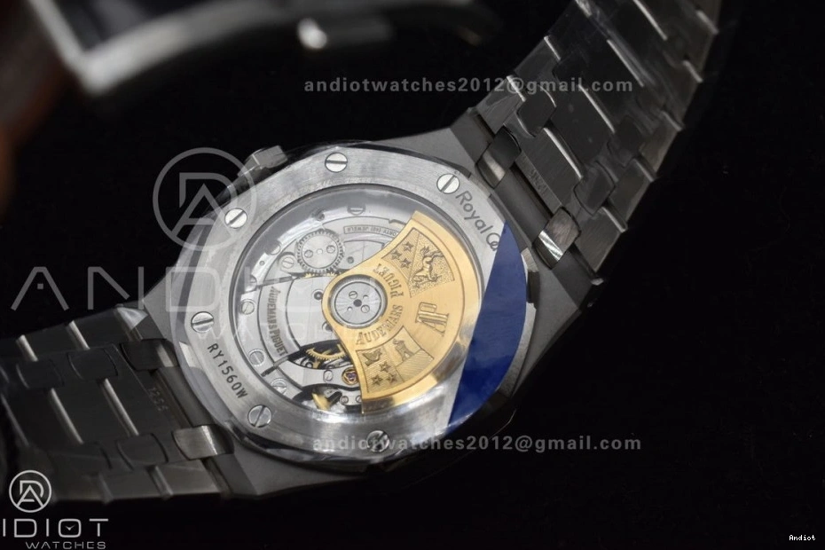 37mm 15450 Dial Oak ZF Blue Textured SA3120 Best SS SS Royal Edition Super Bracelet Clone on 1:1 0214